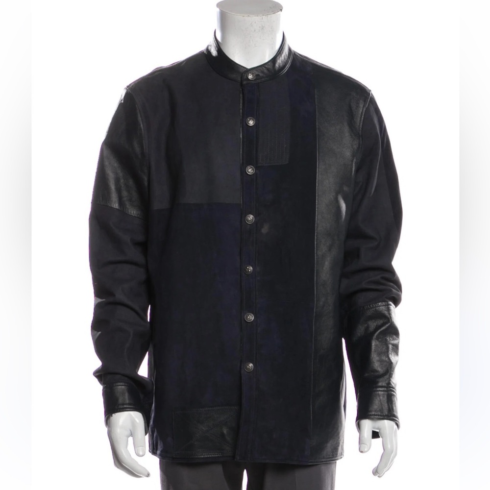 John varvatos leather patchwork jacket